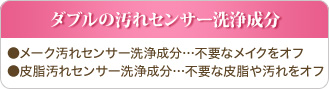 ダブルの汚れセンサー洗浄成分