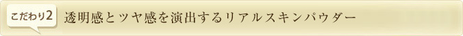 透明感とツヤ感を演出するリアルスキンパウダー