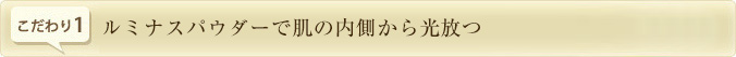 ルミナスパウダーで肌の内側から光放つ