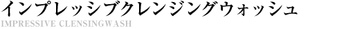 WDインプレッシブクレンジングウォッシュ